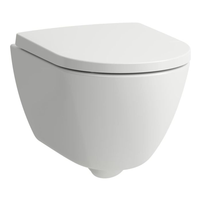 Miska WC ceramiczna wisząca ROCA PRO X Silent Flush Rimless , EasyFit 3.0 36 x 49 cm biała z deska WC wolnoopadającą  | H8668630000001