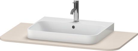 Konsola podumywalkowa do szafek podumywalkowych do konsoli 1000 x 16 x 550 mm taupe super matt z 1 wycięciem DURAVIT Happy D.2 Plus | HP031E08383