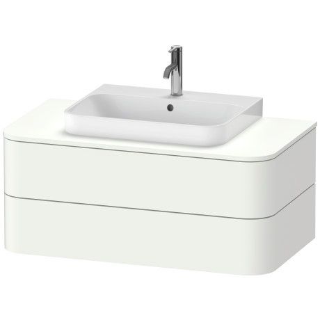 Szafka podumywalkowa do konsoli wiszącej 1000 x 408 x 550 mm white satin matt 2 szuflady DURAVIT Happy D.2 Plus | HP497103636