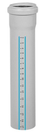 Rura HTplus HTEM z kielichem PP 160 mm 2 m szara