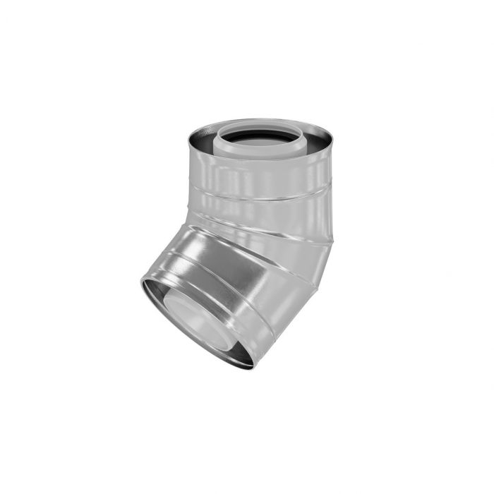 Kolano koncentryczne 45° INOX PP-ST DN80/130mm RICOM | IN80130B45