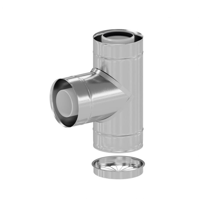 Trójnik z zasysem PP-ST INOX DN80/130mm