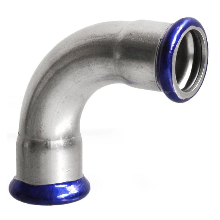 Kolano ze stali nierdzewnej 1.4404 90° dwukielichowe zacisk typ M 18 mm VESBO  | IZ2K9018