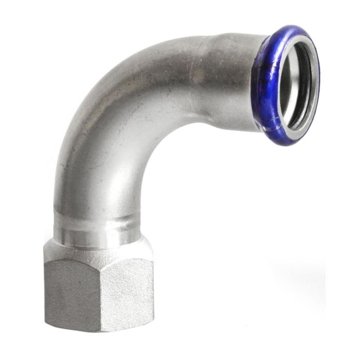 Kolano ze stali nierdzewnej 1.4404 90° zacisk typ M 18 mm × 1/2" GW VESBO  | IZKW1812