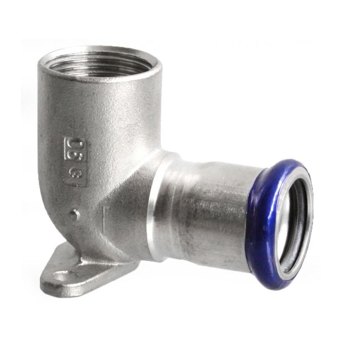 Kolano mocujące ze stali nierdzewnej 1.4404 90° zacisk typ M 18 mm x 1/2" GW VESBO  | IZKWL1812