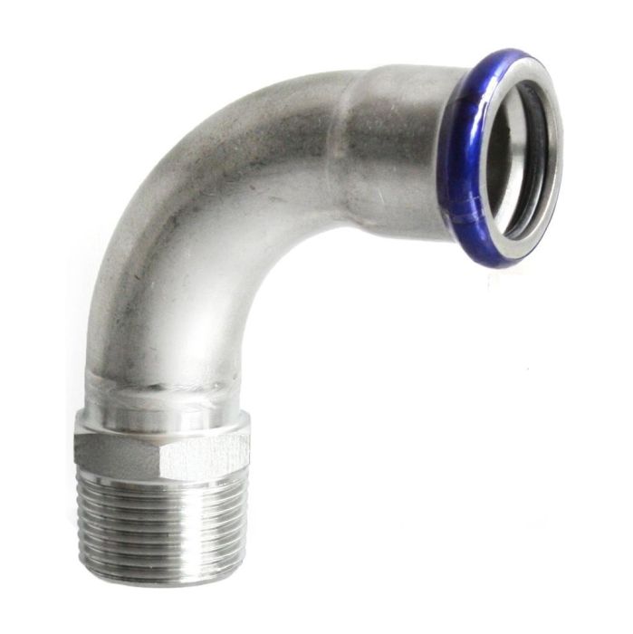 Kolano ze stali nierdzewnej 1.4404 90° zacisk typ M 15 mm x 1/2" GZ VESBO  | IZKZ1512