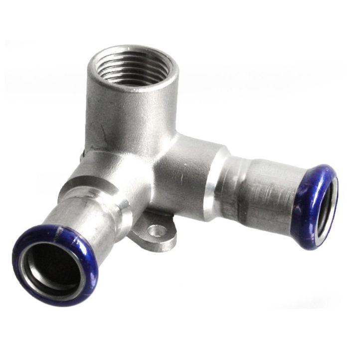 Trójnik ze stali nierdzewnej 1.4404 ustalony zacisk typ M 15 mm x 1/2" GW VESBO  | IZTNRW1512