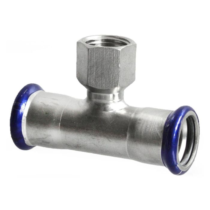 Trójnik ze stali nierdzewnej 1.4404 zacisk typ M 22 x 3/4" x 22 mm GW VESBO  | IZTW223422