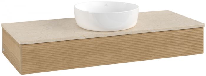 Szafka podumywalkowa 1193 x 500 x 190 mm honey oak/botticino 1 element wysuwany VILLEROY & BOCH ANTAO | K10113HN