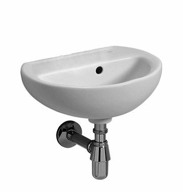 Umywalka GEBERIT Rekord bez otworu z przelewem 400 x 330 mm biała | K92040000