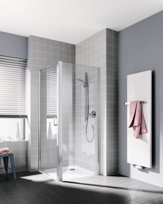Ściana boczna KERMI ŁAZIENKI Cada XS TWD 950 x 2000 mm biała szkło hartowane ESG przezroczyste z powłoką KermiCLEAN | CKTWD095202PK