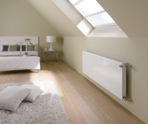 Grzejnik płytowy therm-x2 Plan-K typ 22 536 W 505 x 505 x 102 mm RAL 9016 biały przyłącze boczne | PK0220505