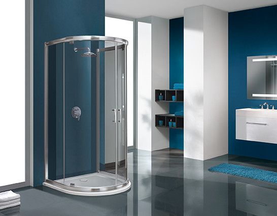 Kabina przyścienna półokrągły SANPLAST TX KPP2DJa/TX5b-100-S 1000 x 1900 mm biała EW szkło hartowane transparentne W0 z powłoką Glass protect | 600271045101401