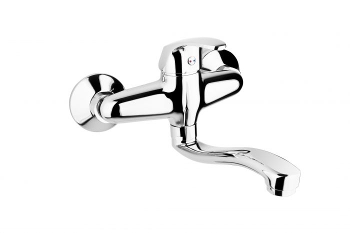 Bateria umywalkowa ścienna ARMATURA KRAKÓW KRZEM 1-uchwytowa 2-otworowa mosiądz chrom  | 421081000