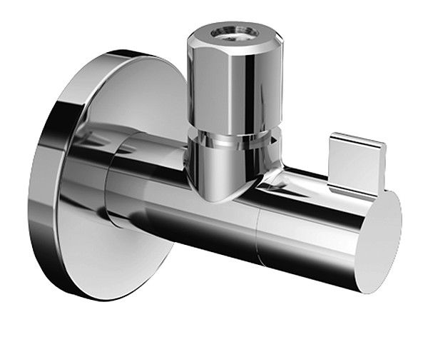 Zawór regulacyjny kątowy chrom SCHELL WING DN 15 G1/2" GZ x DN 10 G3/8" GZ z mosiężnym stożkiem zaciskowym