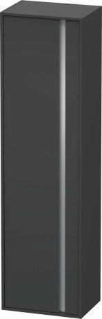 Szafka 500 x 360 x 1800 mm grafit mat 1 drzwi, 3 półki szklane, 1 półka drewniana DURAVIT Ketho | KT1265R4949