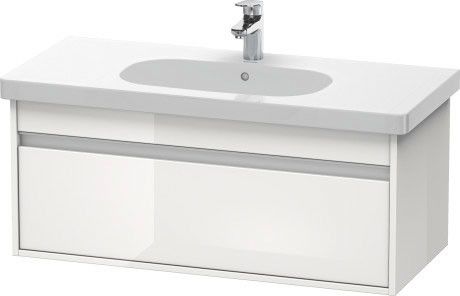 Szafka podumywalkowa do D-Code 034210 wisząca 1000 x 455 x 410 mm biała wysoki połysk 1 szuflada DURAVIT Ketho | KT666802222