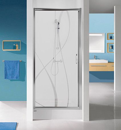Drzwi przesuwne SANPLAST TX D2/TX5b-120-S 1200 x 1900 mm srebrne matowe szkło hartowane Sitodruk W15 z powłoką Glass protect | 600271112039231