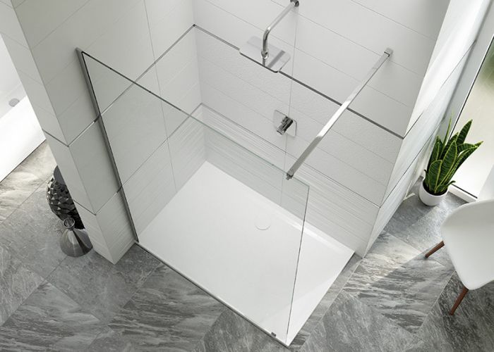 Kabina Walk-in SANPLAST Altus PIII/ALTIIa-90-S 900 x 2103 mm chrom/srebrny błyszczący szkło hartowane Graphit GR z powłoką Glass protect | 600121293142491