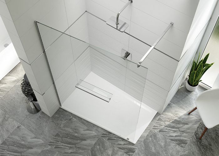 Parawan narożny WALK-IN SANPLAST Altus PT/ALTIIa-140-S 1400 x 2103 mm chrom/srebrny błyszczący szkło hartowane transparentne W0 z powłoką Glass protect | 600121338142401