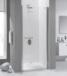 Drzwi skrzydłowe jednoelementowe SANPLAST Prestige DJ/PRIII-70-S 700 x 1950 mm chrom/srebrny błyszczący szkło hartowane transparentne W0 z powłoką Glass protect | 600073071038401