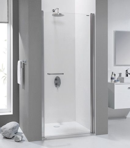 Drzwi skrzydłowe SANPLAST Prestige DJ/PRIII-80-S 800 x 1950 mm białe EW szkło hartowane transparentne W0 z powłoką Glass protect | 600073073001401