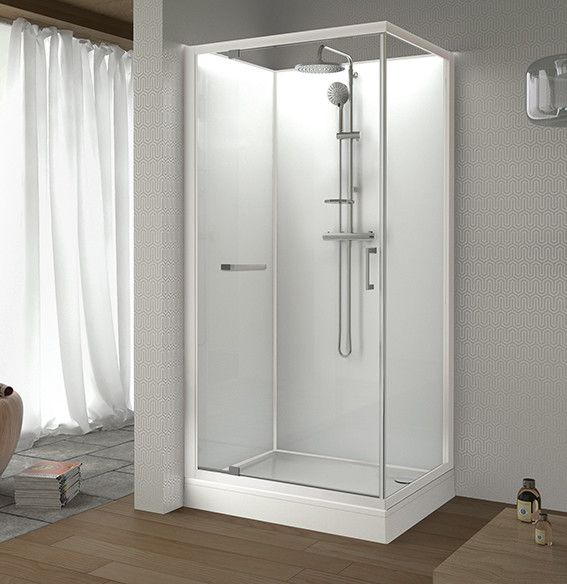 Kabina prostokątny SANPLAST Classic II KCDJ/CLIIa-90x120 900 x 2105 mm srebrna błyszcząca/srebrna szkło hartowane transparentne W0 z powłoką Glass protect | 6020110271384S1