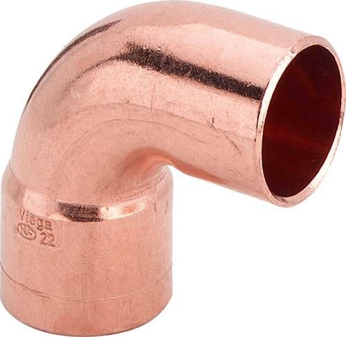 Kolano 90° z miedzi przyłącze lutowane końcówka wsuwana 10 mm 95092