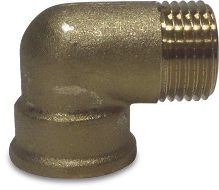 Kolano mosiężne gwintowane 90° GW x GZ 2" 