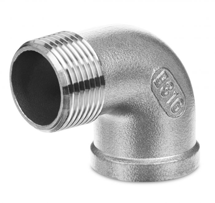 Kolano gwintowany 90st. nakrętno-wkrętne stal nierdzewna 316 GW x GZ 3/4"