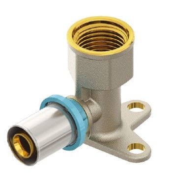 Kolano 90° naścienne LBP zaprasowane SKALAR 20 mm x 1/2" GW