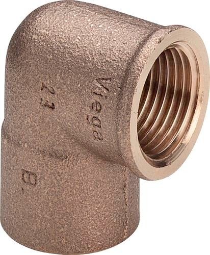 Kolano 90° z brązu przyłącze lutowane GW 15 mm x 3/4" 94090G