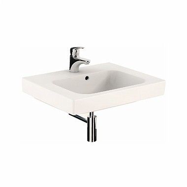 Umywalka GEBERIT Modo wisząca z otworem z przelewem 600 x 485 mm biała z powłoką Reflex  | L31960900