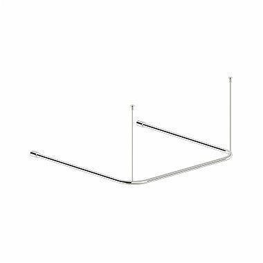 Wieszak do zasłony prysznicowej ścienny GEBERIT Lehnen Concept stal nierdzewna 900 x 900 mm biały zawiera: uchwyty, zestaw montażowy | L63201000