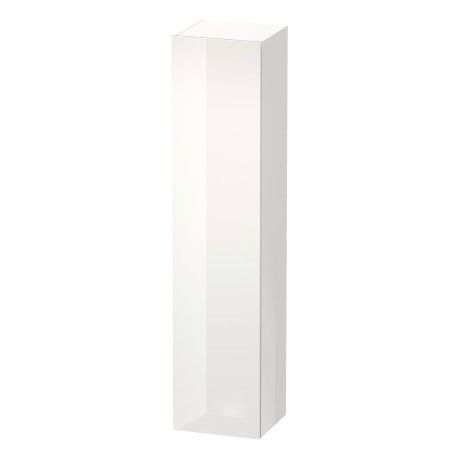 Szafka wysoka 400 x 363 x 1760 mm biała wysoki połysk 1 drzwi, 4 półki szklane DURAVIT L-Cube | LC1180R2222