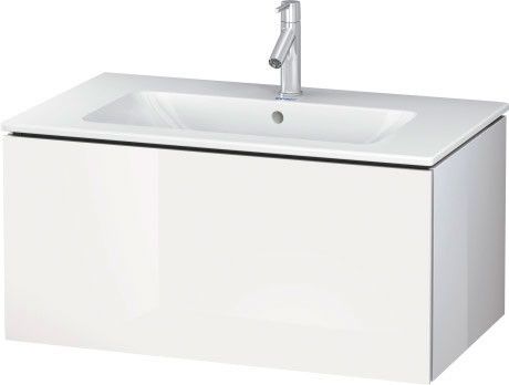 Szafka podumywalkowa do ME by Starck 233683, 234583, 234683 wisząca 820 x 481 x 400 mm biała wysoki połysk (lakier) 1 szuflada DURAVIT L-Cube | LC614108585