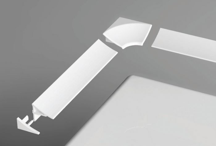 Listwa maskująca 11 do brodzika 18 x 2000 mm biała