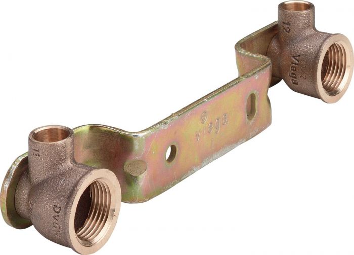 Jednostka montażowa z brązu/ stal ocynkowana z kolankami GW 18 mm x 1/2" / 2 x 150 94476.0