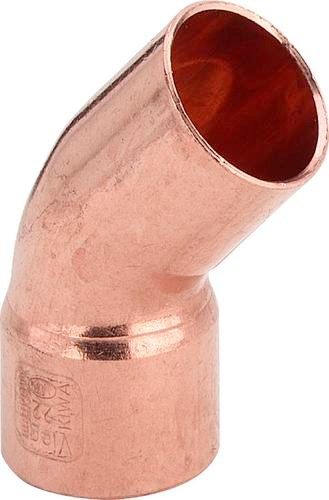Łuk z miedzi 45° końcówka wsuwana 42 mm 95040