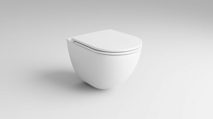 VITALLE LUKKA miska WC ceramiczna wisząca bezkołnierzowa 36.5 x 51.5 x 33 cm biała z deską wolnoopadającą #3