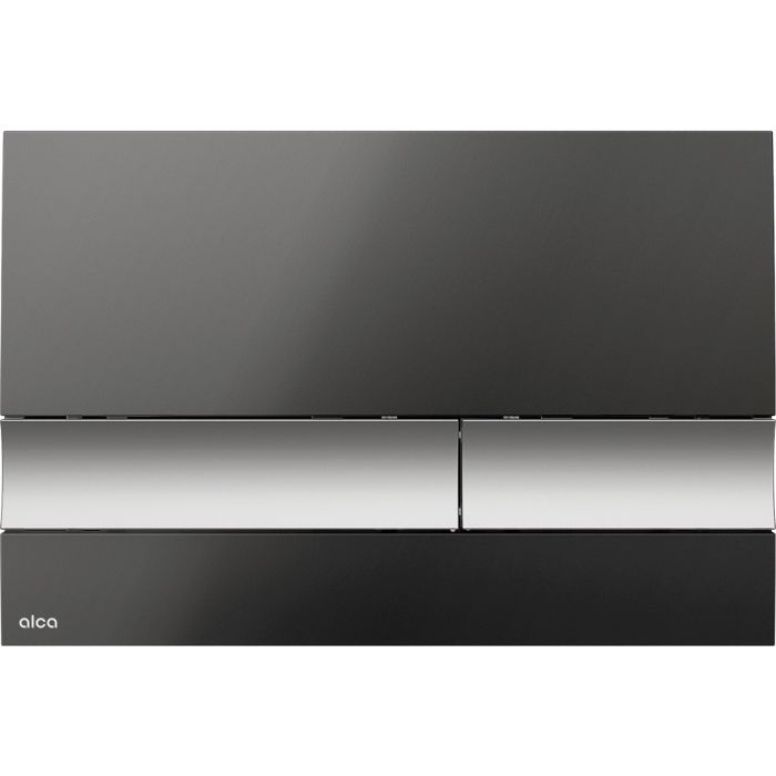 Przycisk sterujący ALCA Basic 17 z tworzywa sztucznego czarny połysk / chrom mat 247 x 165 x 15 mm  | M17282