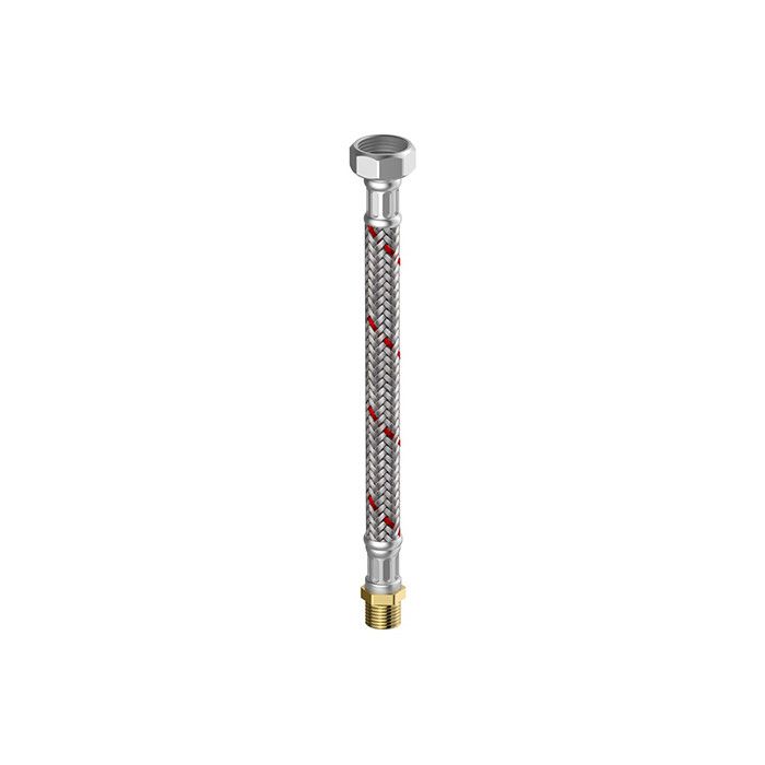 Wąż przyłączeniowy Meiflex w oplocie ze stali szlachetnej SST do instalacji grzewczych i klimatyzacji 3/4" x 3/4" GW x GZ 0.5 m