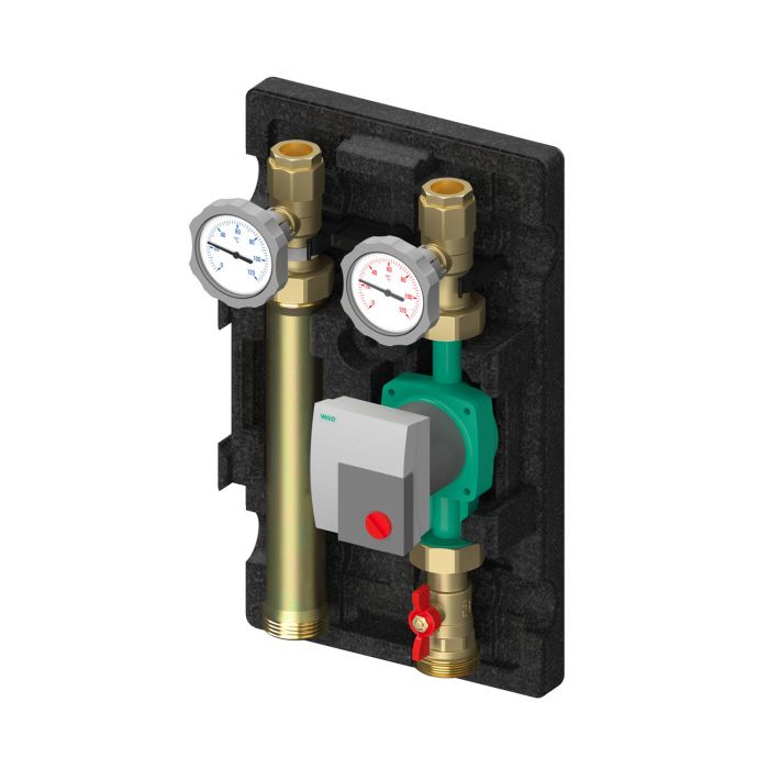 Grupa pompowa AALBERTS HFC MK/8 z pompą GRUNDFOS UPM3 Hybrid 25-70 bez mieszacza 1" | M6681136
