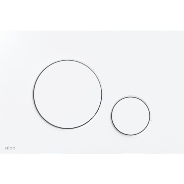 Przycisk sterujący ALCADRAIN THIN do systemów podtynkowych z tworzywa sztucznego biały połysk 247 x 165 x 5.5 mm | M670