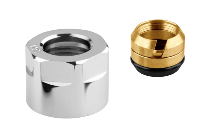 Złączka Vario Term GW M22x1,5 / Cu (15x1) chrom  | M766B004002