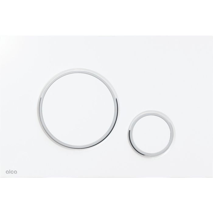 Przycisk sterujący ALCADRAIN THIN z tworzywa sztucznego biały-mat/chrom-polysk 247 x 165 x 5.5 mm | M776
