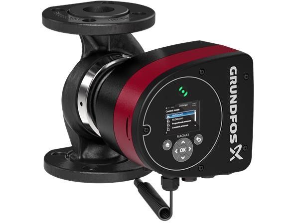 Pompa obiegowa pojedyncza GRUNDFOS MAGNA3 32-60 180 z korpusem żeliwnym, z przyłączem gwintowanym 2"/180 mm | 97924261