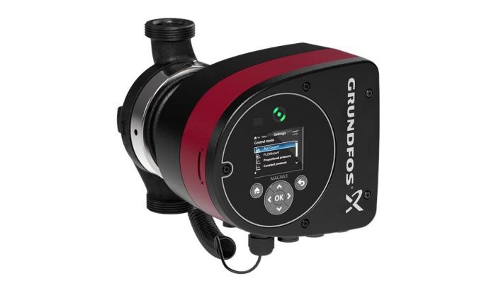 Pompa obiegowa pojedyncza z korpusem ze stali nierdzewnej, z przyłączem kołnierzowym GRUNDFOS MAGNA3 40-120 F 250 mm 230 V PN 16 | 97924277