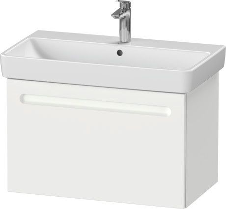 Szafka podumywalkowa do Duravit 237580 740 x 426 x 478 mm biała mat 1 szuflada z wycięciem na syfon i osłonę syfonu DURAVIT DuraStyle | N14383018180000