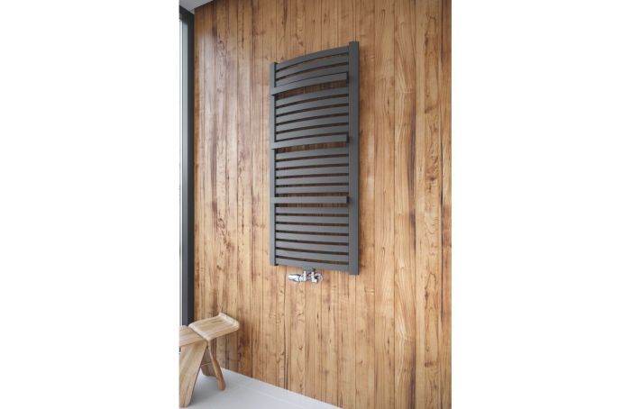 Grzejnik łazienkowy pionowy Nadir W AD-W 70/55 350 W 695x 570 x 110 mm 06 ciemny grafit mat przyłącze dolne środkowe 21 | 10111365102106